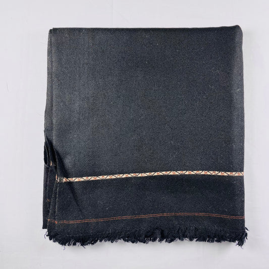 Handmade Fine 72 Wool Shawl (black)
