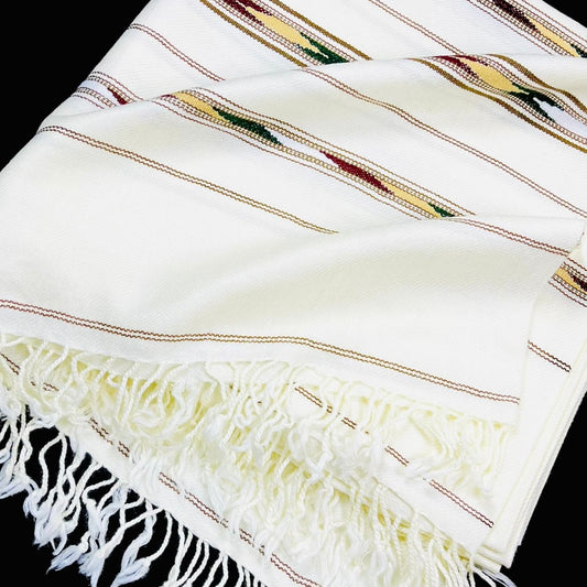 Handmade Special Australian Wool Shawl (white)