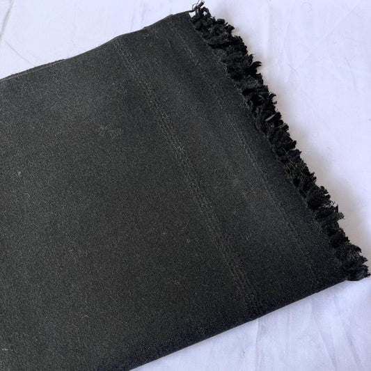 Handmade Fine 72 Wool Shawl (plain black)